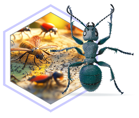 AntBattle War game<br />
In a tiny world hidden from our eyes, a big battle was happening! Ants, bees, flies, and beetles were fighting to be the best. They used their brains to think of clever plans and their maps to find the best ways to win